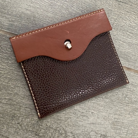 BEAUTIFUL genuine leather two tone card holder wallet change purse - Picture 1 of 6